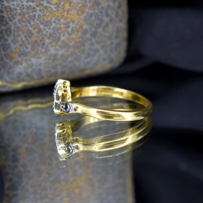 Antique Diamond Horseshoe Equestrian 18ct Yellow Gold Ring