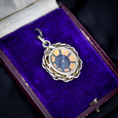 Antique Round Compass Pendant Charm