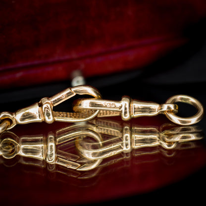 Vintage Matching Pair of 9ct Gold Dog Clip Charm | Extender