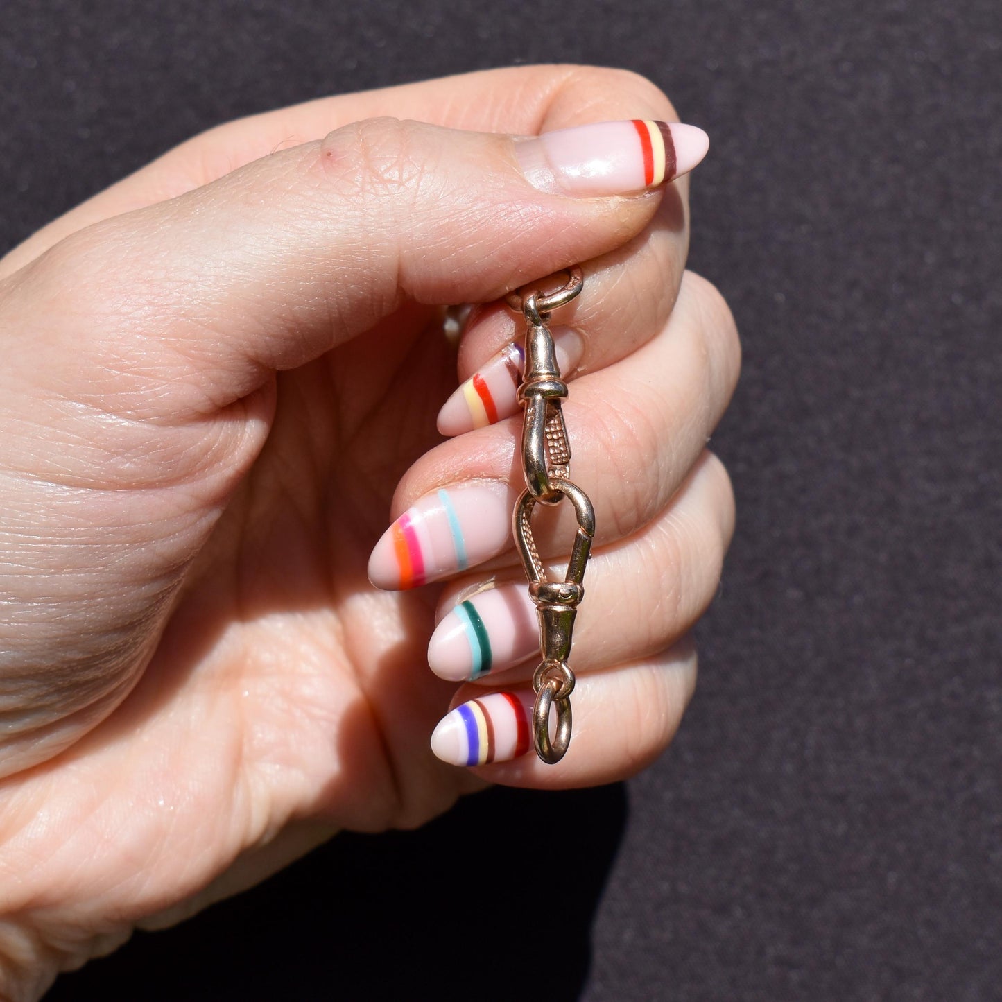 Vintage Matching Pair of 9ct Gold Dog Clip Charm | Extender