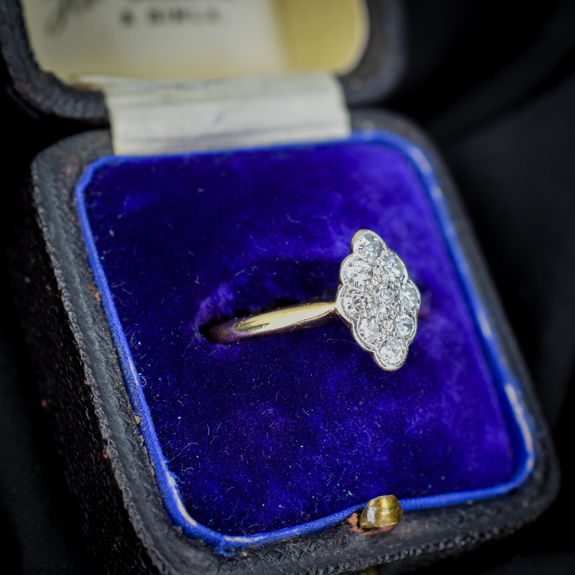 Art Deco Diamond Navette 18ct Gold and Platinum Ring