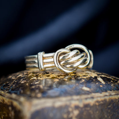 Vintage '1993' Lovers Knot 9ct Gold Ring Band