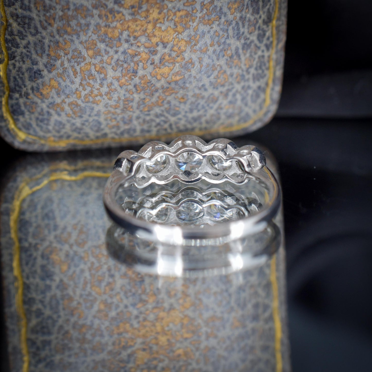 Art Deco Style 1.15ct Diamond Five Stone Platinum Ring