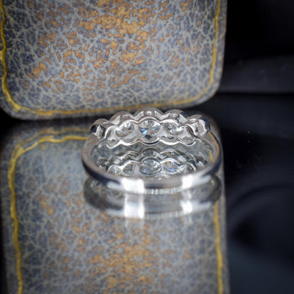 Art Deco Style 1.15ct Diamond Five Stone Platinum Ring