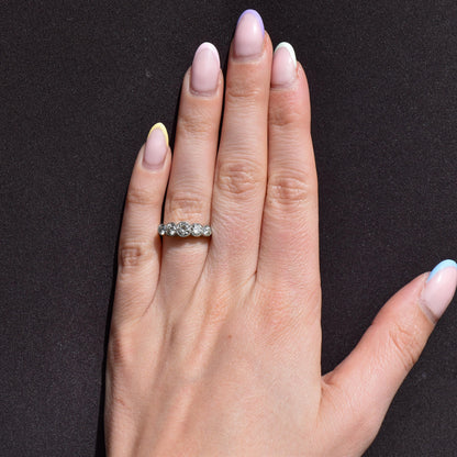 Art Deco Style 1.15ct Diamond Five Stone Platinum Ring