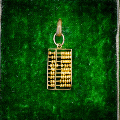 Vintage 14ct Yellow Gold Abacus Charm Pendant