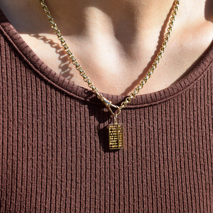 Vintage 14ct Yellow Gold Abacus Charm Pendant