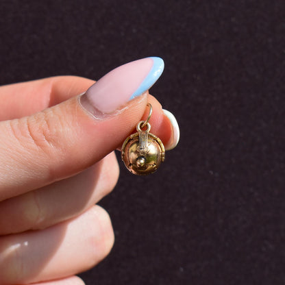 Vintage 9ct Gold Small Tiny Masonic Ball Charm Pendant