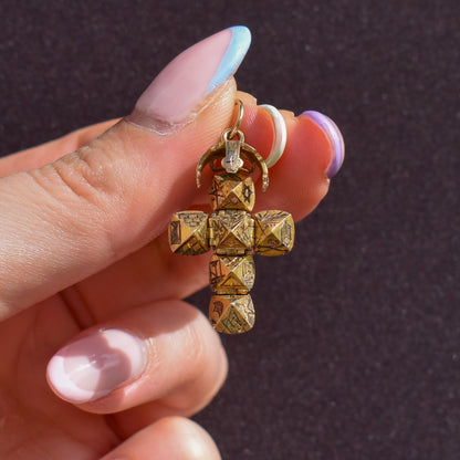 Vintage 9ct Gold Small Tiny Masonic Ball Charm Pendant