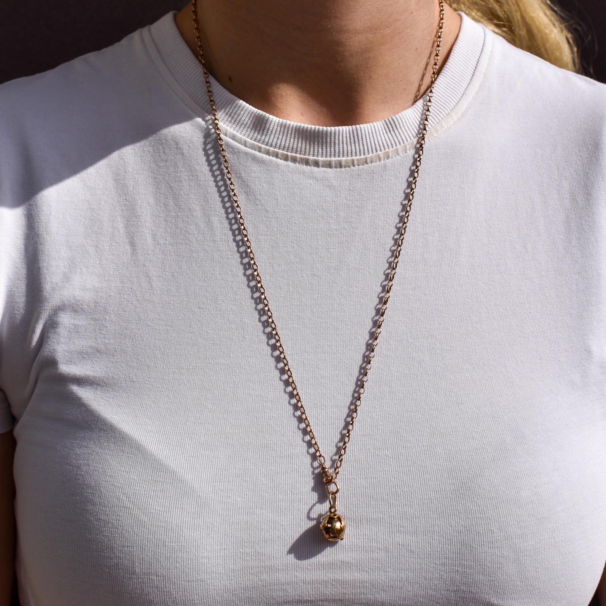Vintage 9ct Gold Small Tiny Masonic Ball Charm Pendant