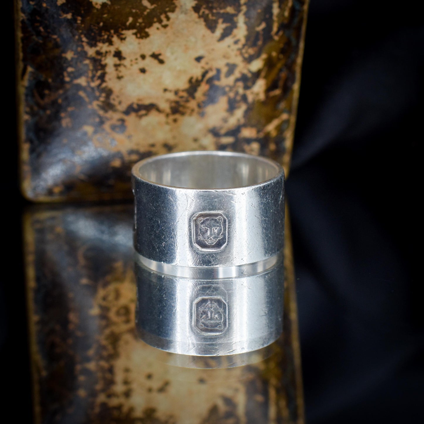 Vintage Sterling Silver Wide Cigar Band Ring | London 1976