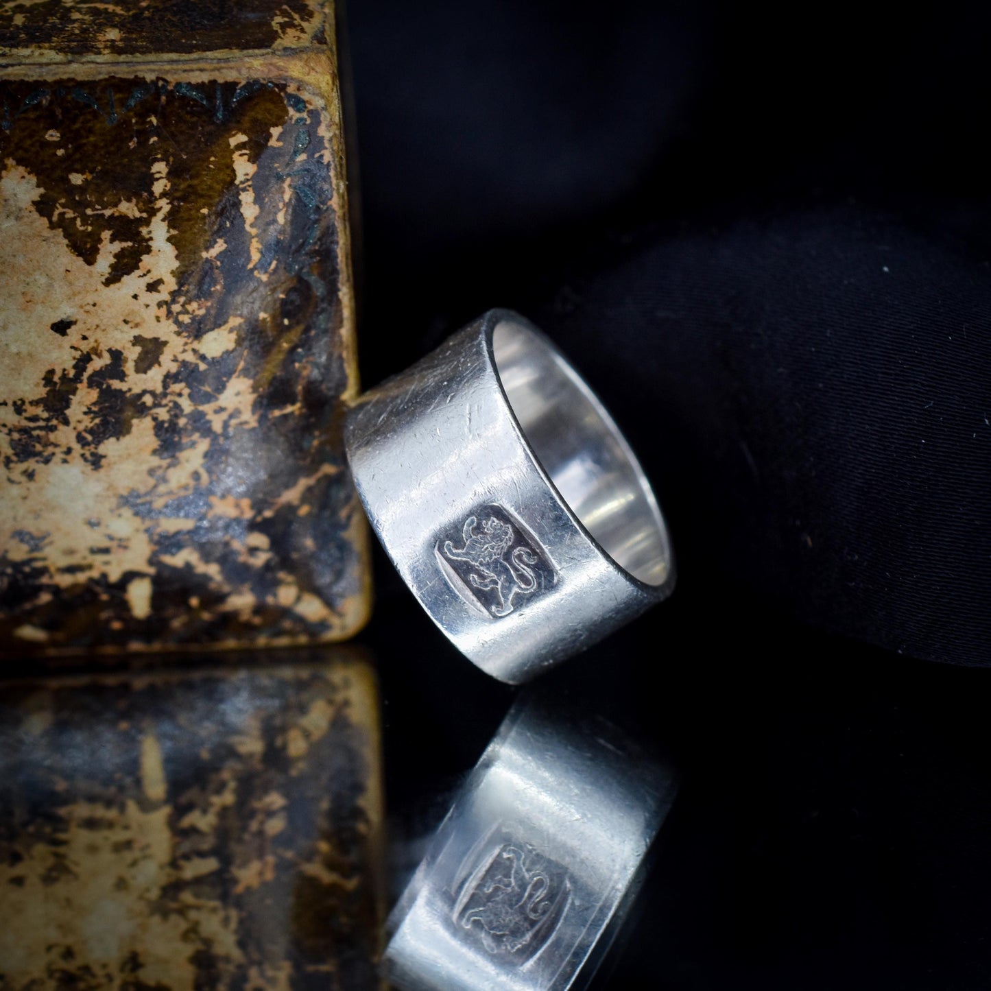 Vintage Sterling Silver Wide Cigar Band Ring | London 1976