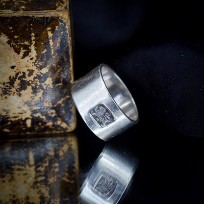 Vintage Sterling Silver Wide Cigar Band Ring | London 1976