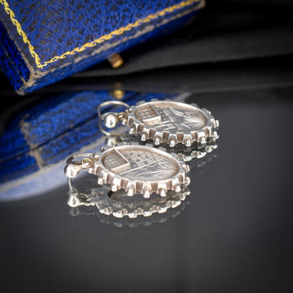 Antique Victorian Sterling Silver Aesthetic Earrings | Circa.1880