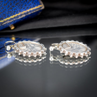 Antique Victorian Sterling Silver Aesthetic Earrings | Circa.1880