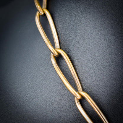 Antique Rolled Gold Curb Albert Watch Chain with Spinning Fob