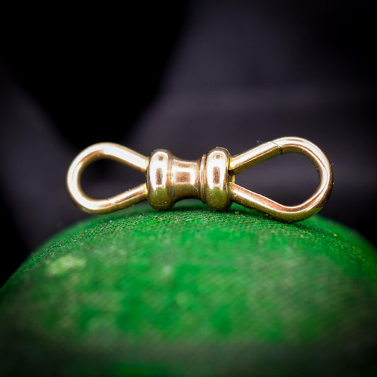 Rare Antique 9ct Gold Double Sided Dog Clip