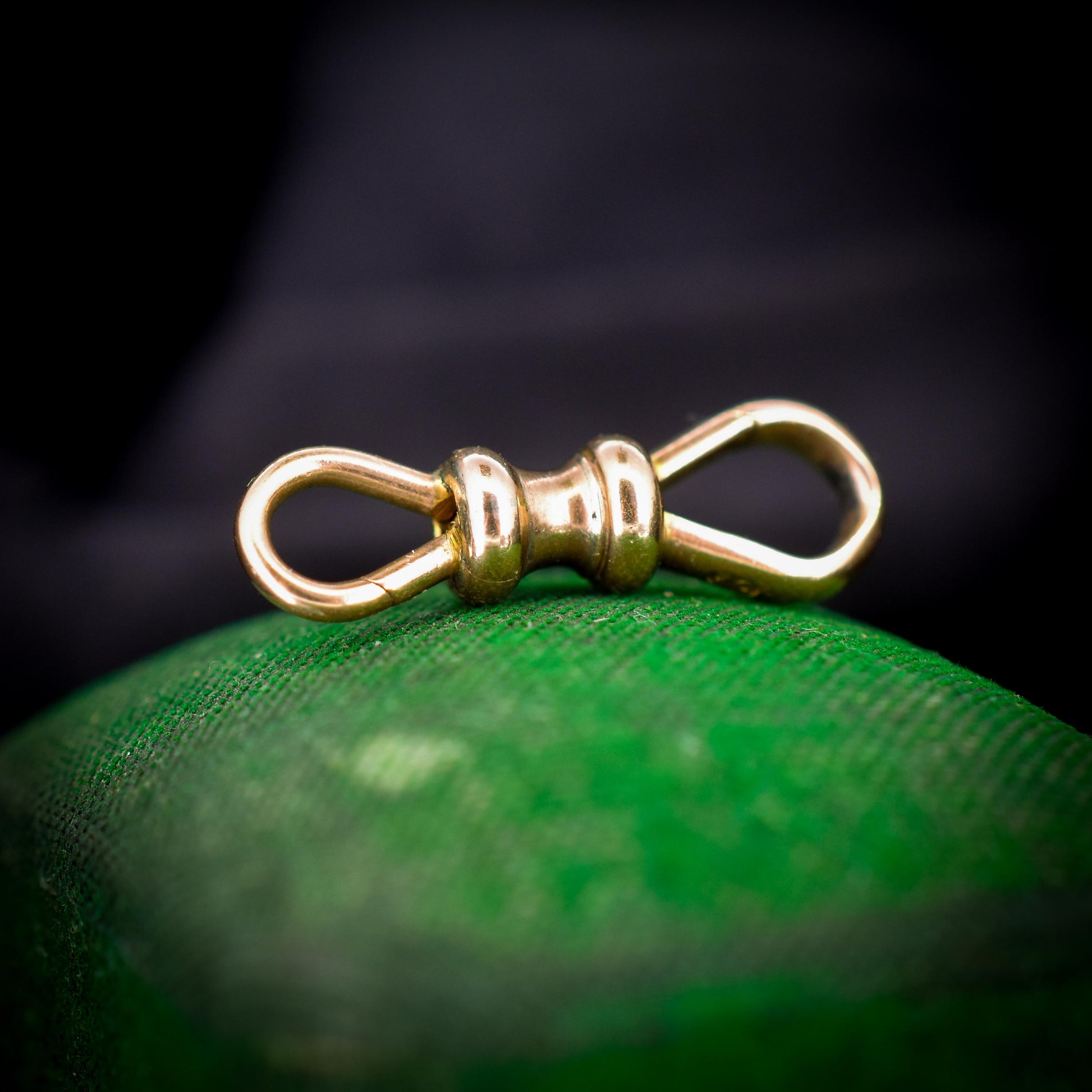 Rare Antique 9ct Gold Double Sided Dog Clip