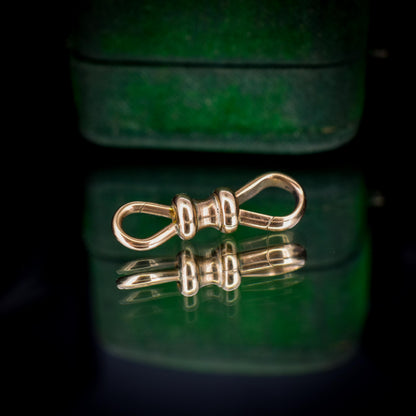 Rare Antique 9ct Gold Double Sided Dog Clip