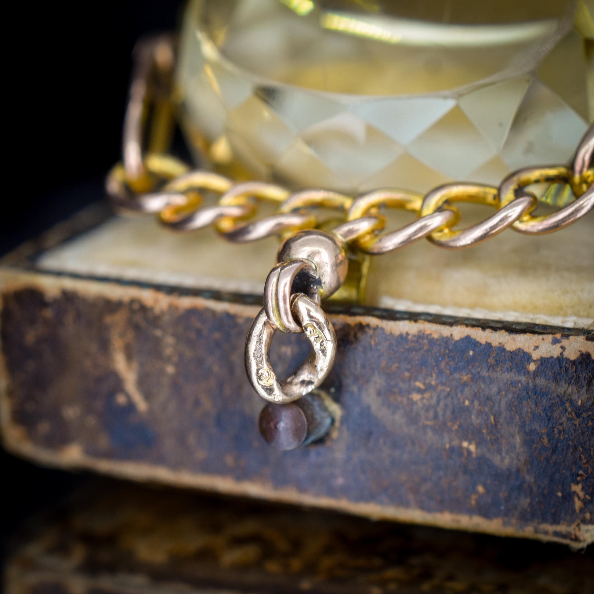 Antique Citrine Spinning Swivel Fob Gold Charm Pendant | Chester 1914