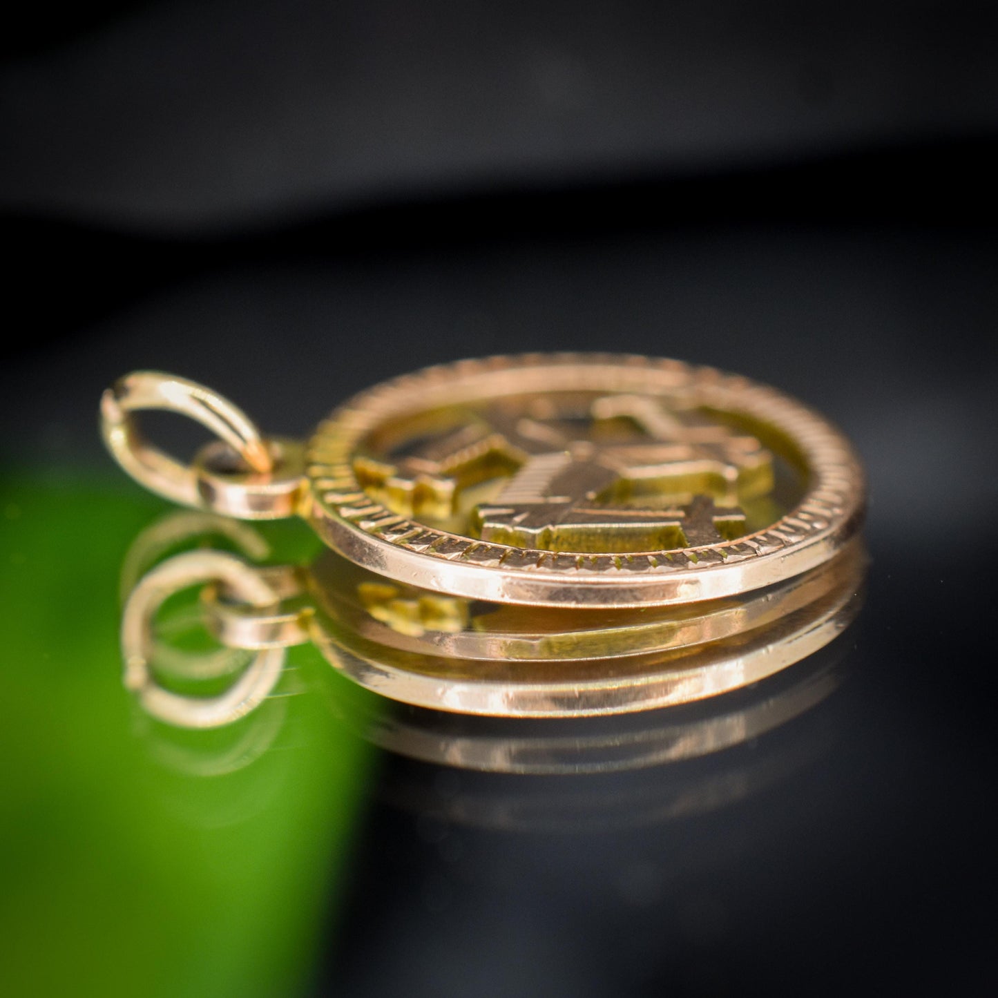 Antique '1897' 9ct Gold Triskelion Isle of Man Charm Pendant