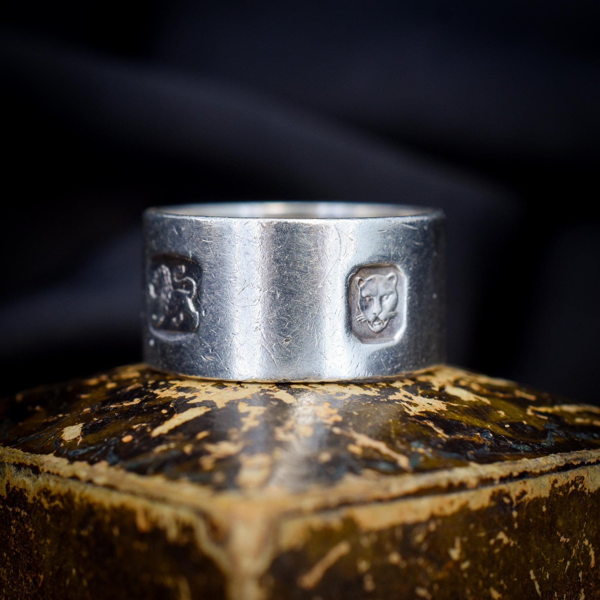 Vintage Sterling Silver Wide Cigar Band Ring | London 1976
