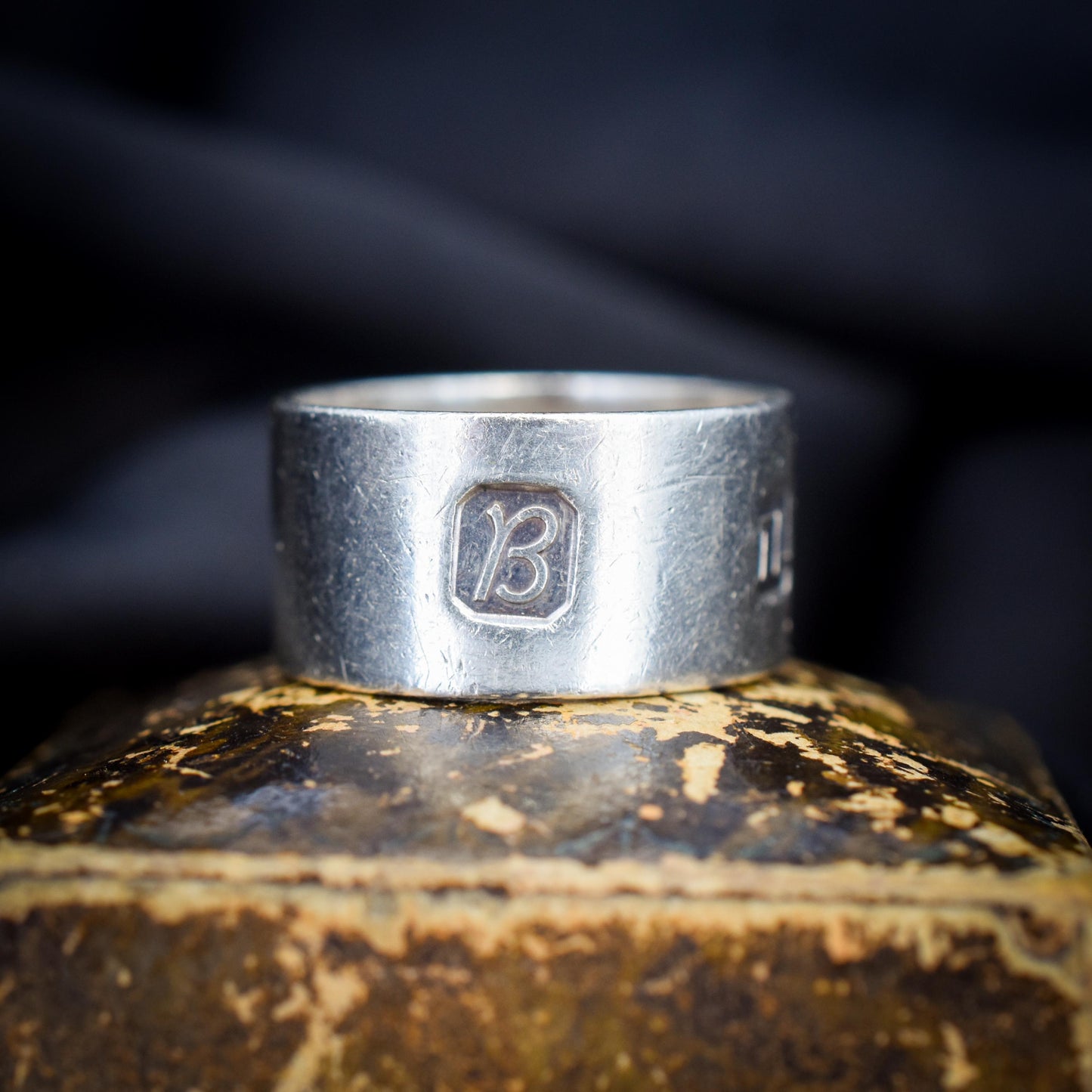 Vintage Sterling Silver Wide Cigar Band Ring | London 1976
