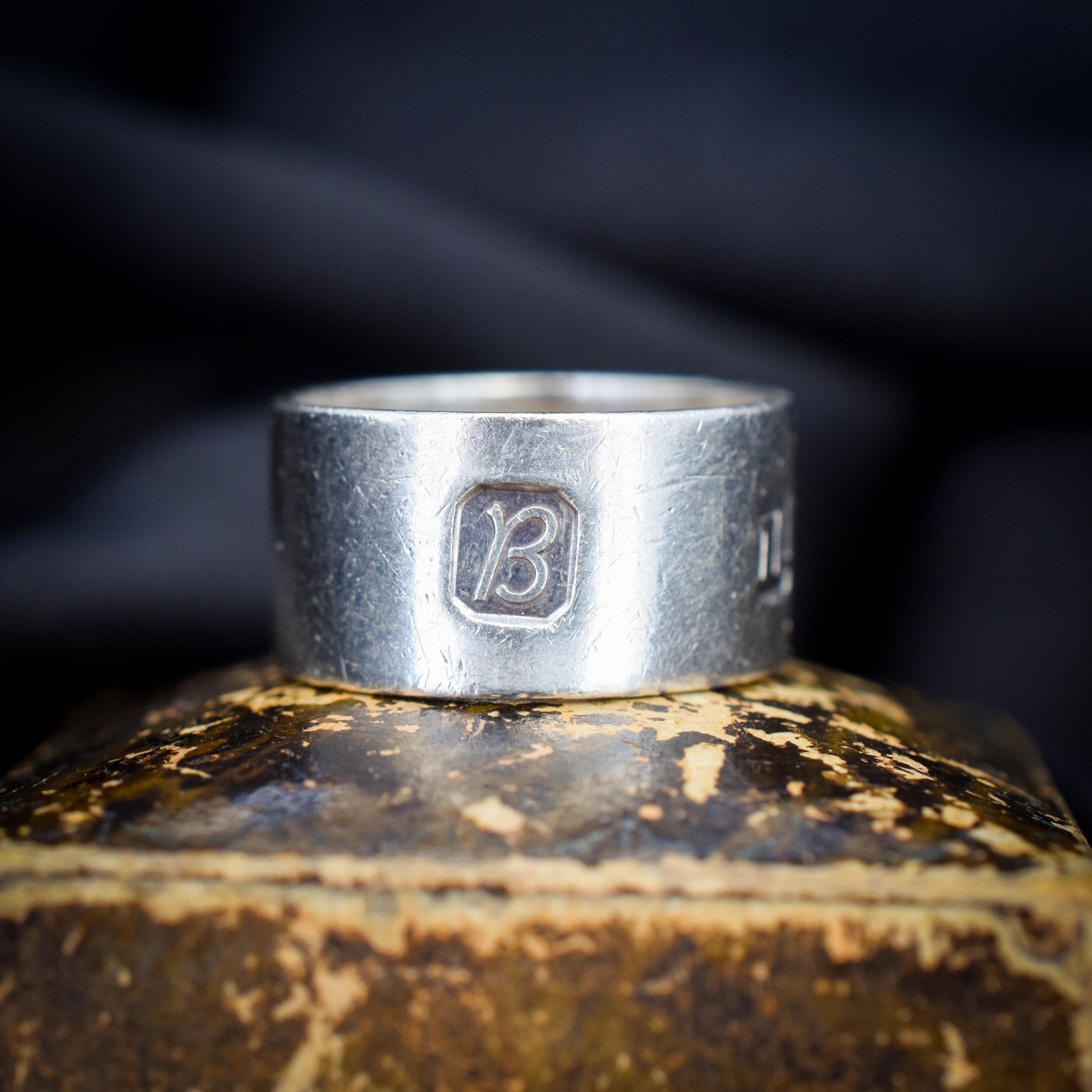 Vintage Sterling Silver Wide Cigar Band Ring | London 1976