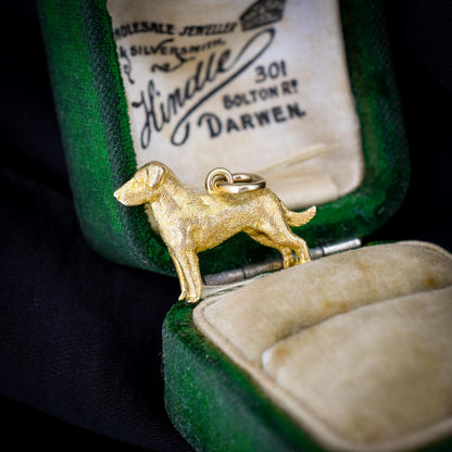 Vintage 9ct Gold Dog Charm Pendant | Dated 1956