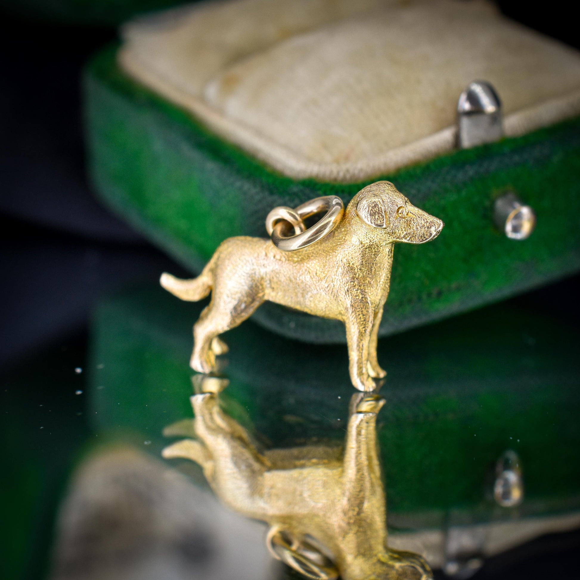 Vintage 9ct Gold Dog Charm Pendant | Dated 1956