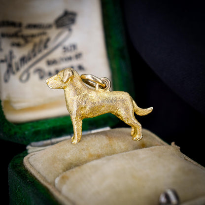 Vintage 9ct Gold Dog Charm Pendant | Dated 1956