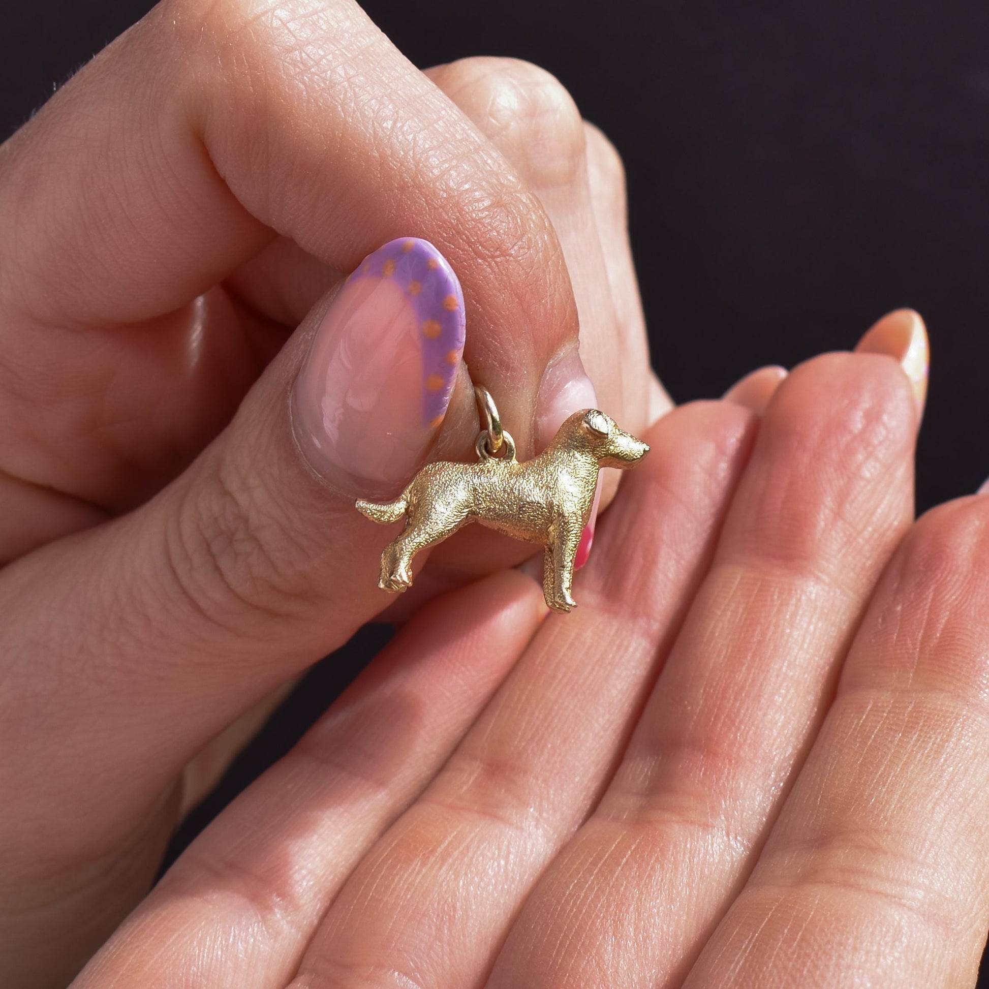 Vintage 9ct Gold Dog Charm Pendant | Dated 1956