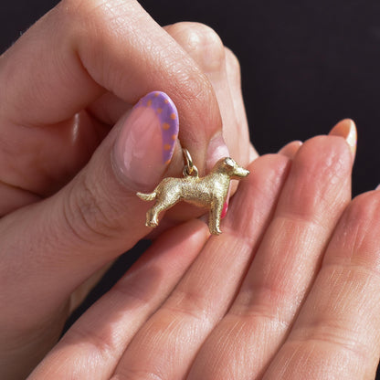 Vintage 9ct Gold Dog Charm Pendant | Dated 1956