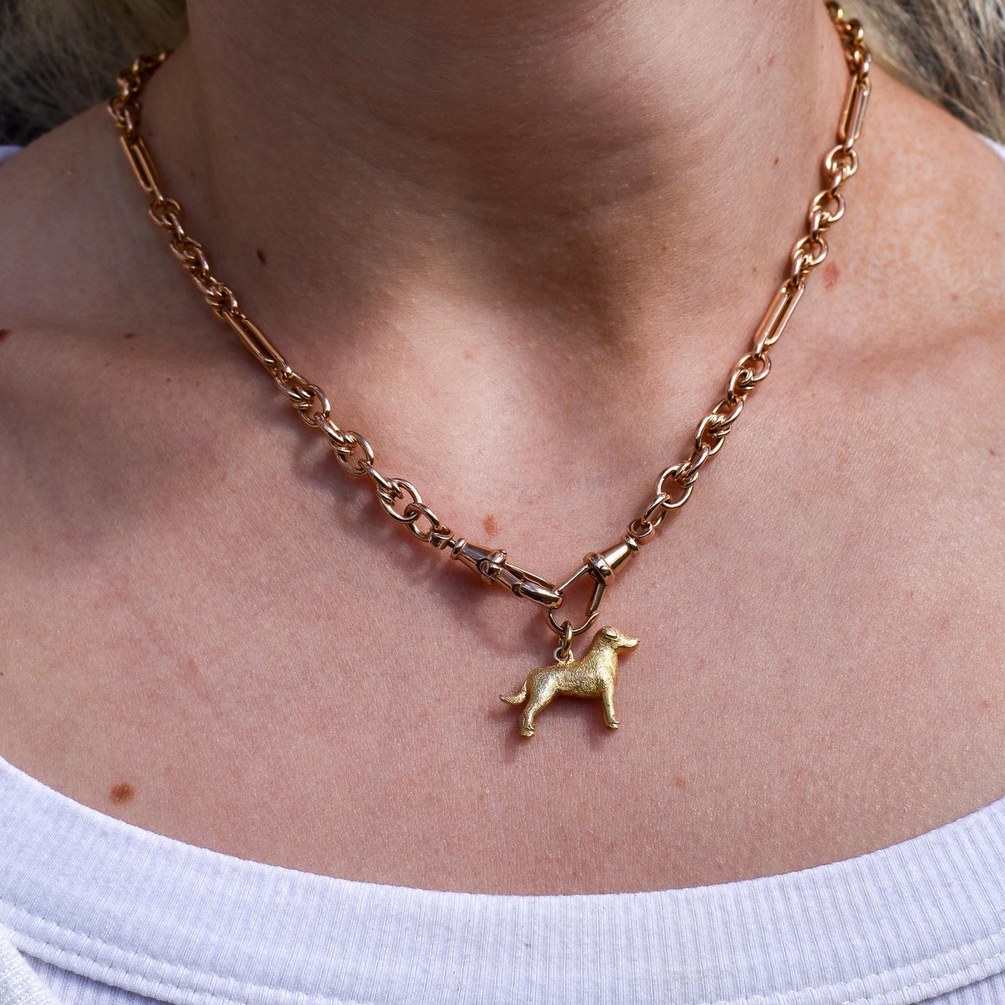 Vintage 9ct Gold Dog Charm Pendant | Dated 1956