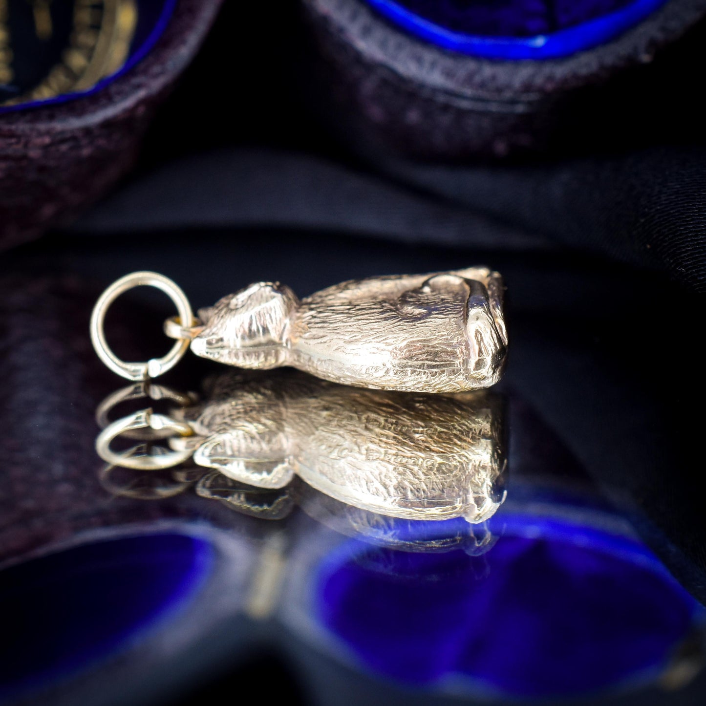 Vintage 9ct Gold Cat Feline Charm | Chester 1957