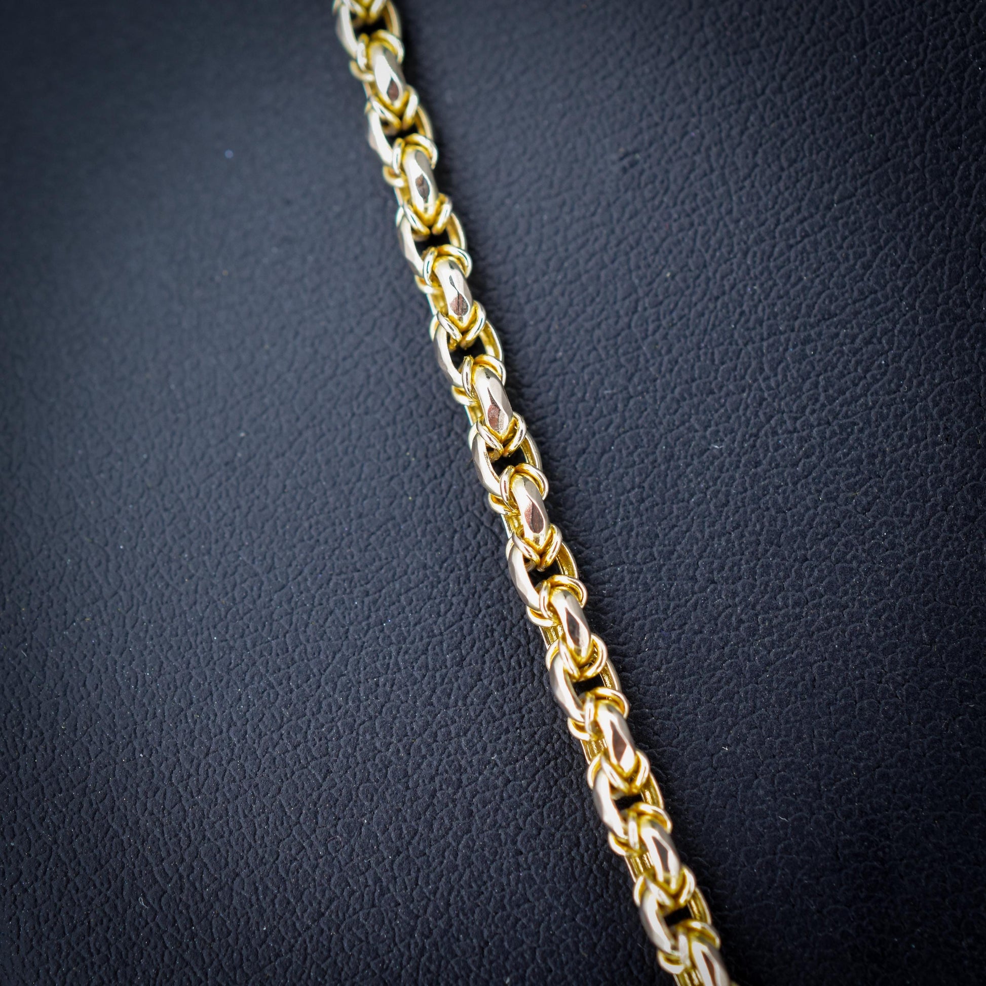 Antique 9ct Yellow Gold Fancy Link Chain Necklace with Dog Clip | 20.5"