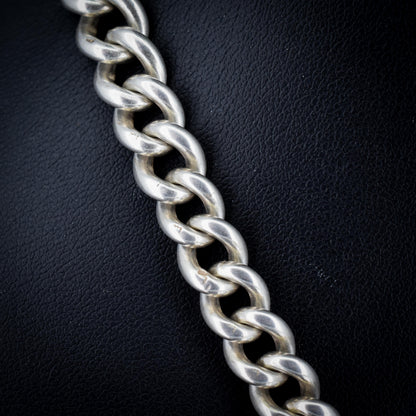 Antique 105g Heavy Albert Watch Chain Necklace with T-Bar and Dog Clips | 25"