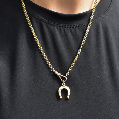 Vintage Unoaerre 9ct Gold Lucky Horseshoe Charm Pendant