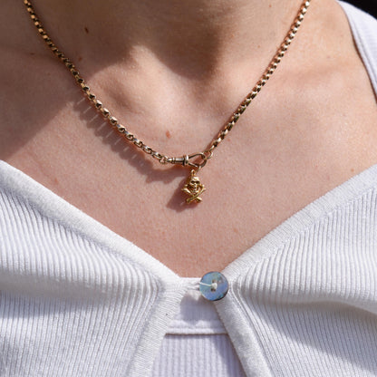 Vintage Skull Crossbones 'Jolly Roger' 9ct Gold Charm