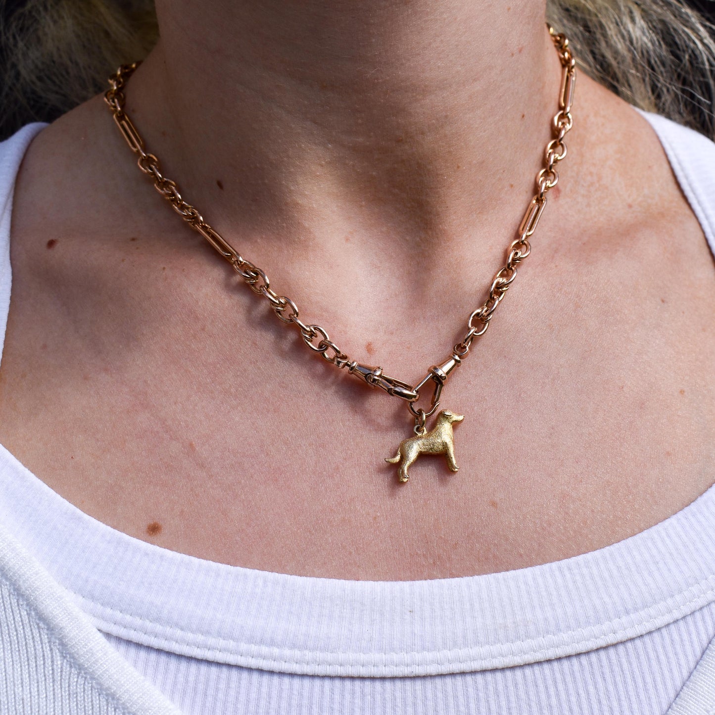 Vintage 9ct Gold Dog Charm Pendant | Dated 1956
