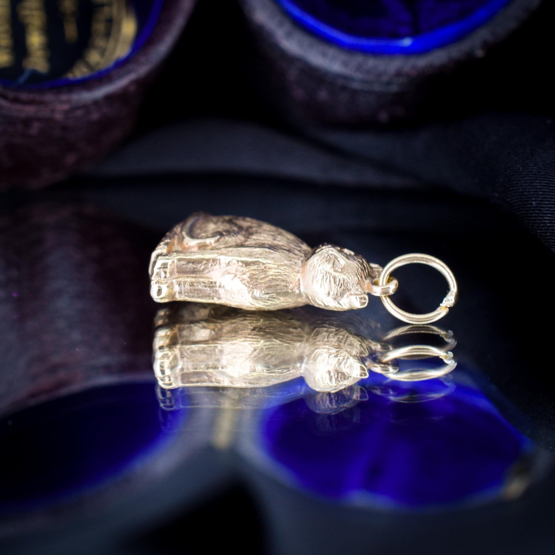 Vintage 9ct Gold Cat Feline Charm | Chester 1957