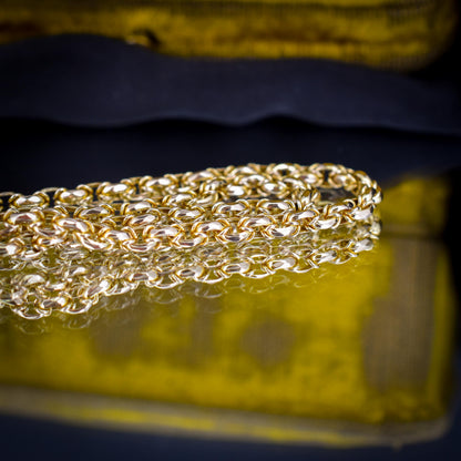 Antique 9ct Yellow Gold Fancy Link Chain Necklace with Dog Clip | 20.5"