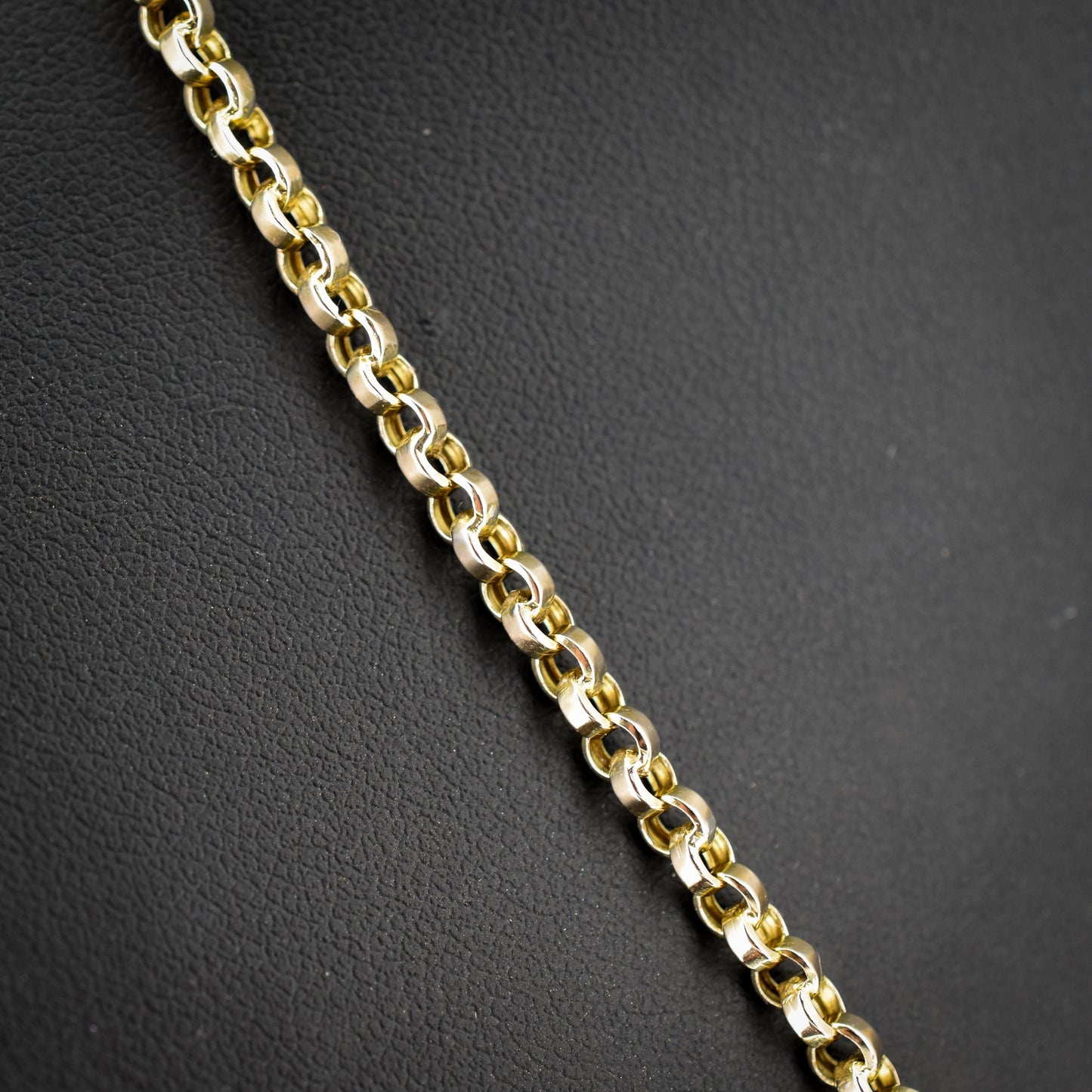 Antique 9ct Gold Rolo Link Chain Necklace with Dog Clip | 22"