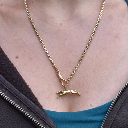 Vintage 9ct Gold Solid Greyhound Dog Charm