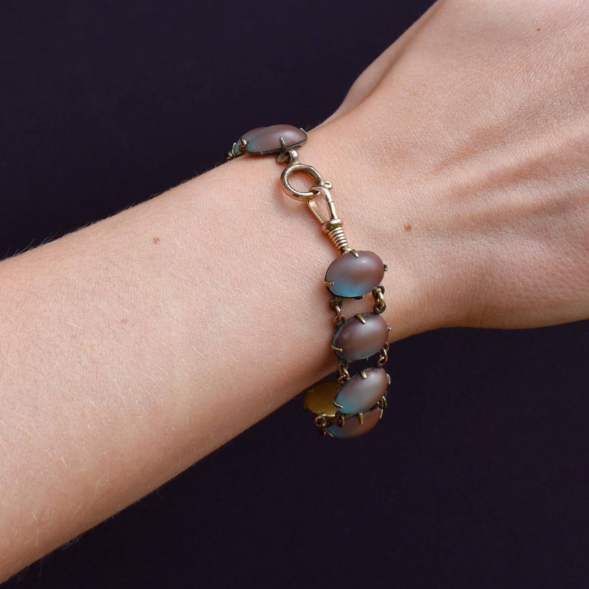 Antique Vintage Saphiret Rare Line Bracelet 7"