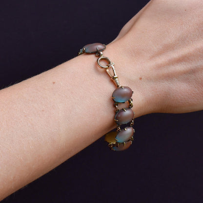 Antique Vintage Saphiret Rare Line Bracelet 7"