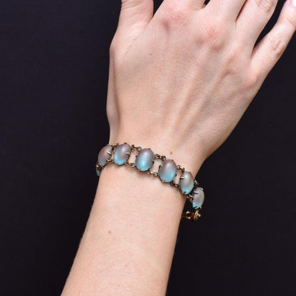 Antique Vintage Saphiret Rare Line Bracelet 7"
