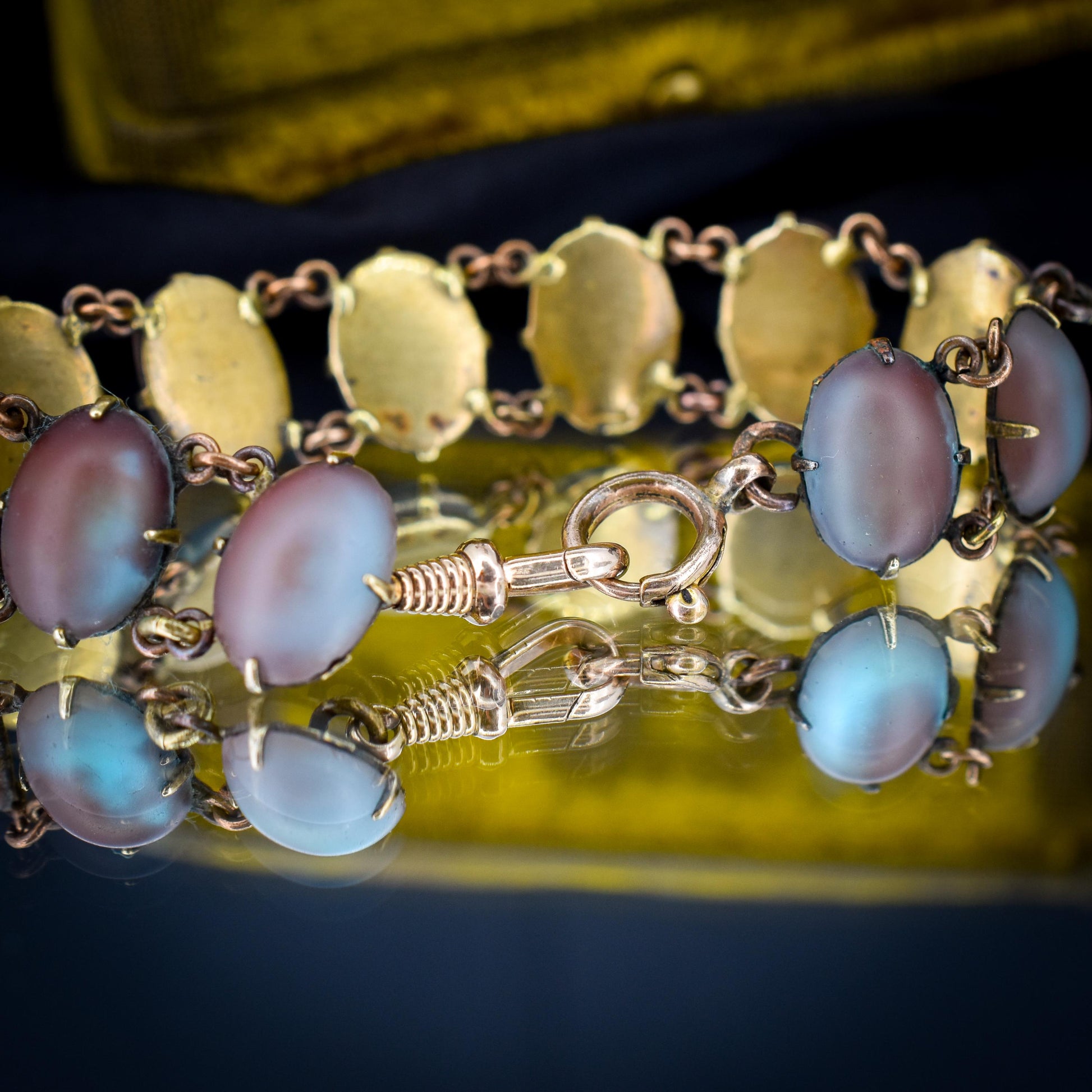 Antique Vintage Saphiret Rare Line Bracelet 7"