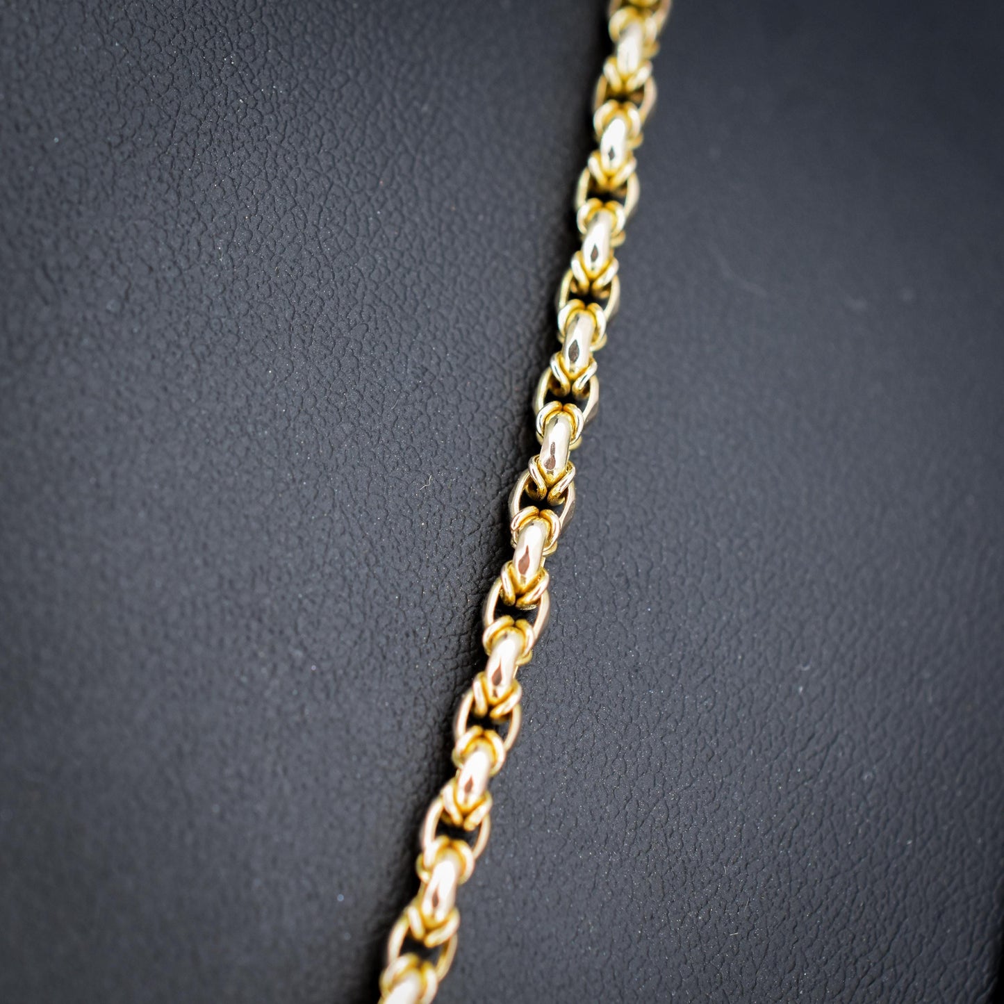Antique 9ct Yellow Gold Fancy Link Chain Necklace with Dog Clip | 20.5"