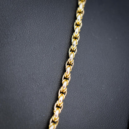 Antique 9ct Yellow Gold Fancy Link Chain Necklace with Dog Clip | 20.5"